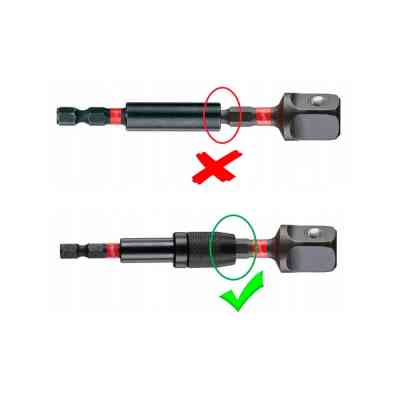 Адаптер для инструмента Milwaukee ShW с 1/4" HEX на 3/8" квадратный хвостовик (4932478054) Винница