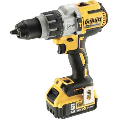 Шуруповерт DeWALT XR Li-Ion 18 В, 2x5Ah, 95 Нм, 0-500/1500/2250 об/мин, 1.6 кг, кейс (DCD996P2) Винница