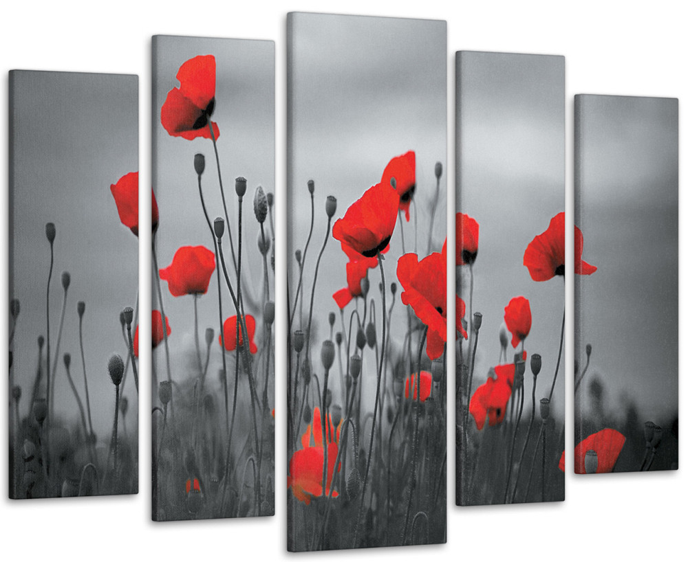 Модульная картина Поле Маки Art-202_5 90х132 см Киев - изображение 1