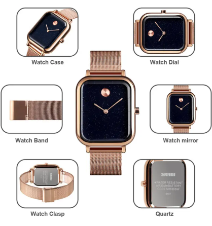 Жіночий наручний годинник Skmei 9187 Special II Золотистий Вінниця