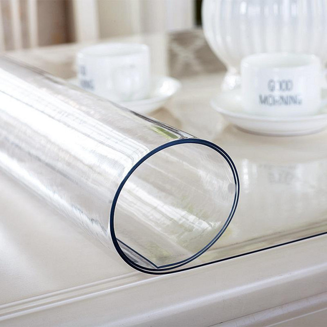 М'яке скло Прозора силіконова скатертина на стіл Soft Glass Захист для меблів 1.4х1.0 м (товщина 2мм Вінниця - фото 1