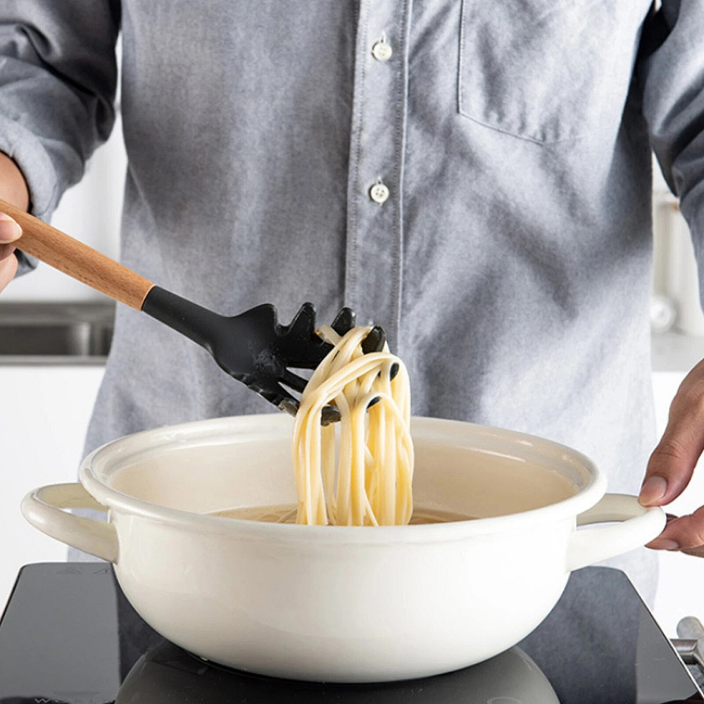 Набор кухонных принадлежностей 12 предметов, Kitchen Set, из силикона + подставка, Черный / Кухонный комплект Киев - изображение 3