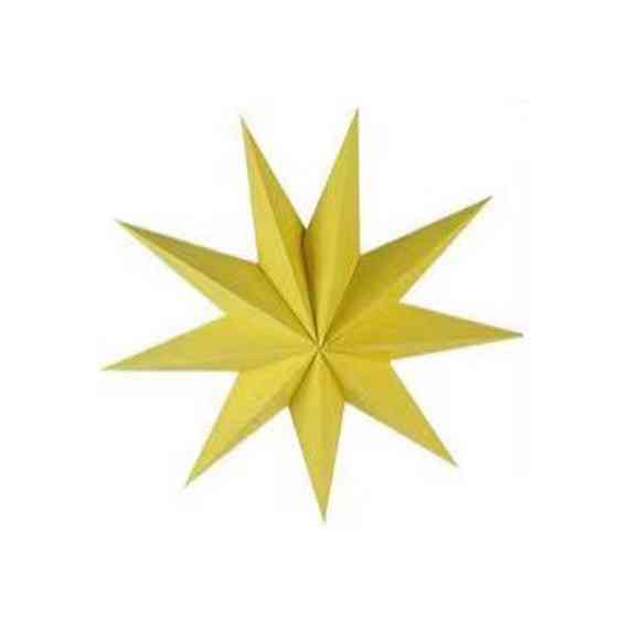 Звезда из картона девятиконечная 30 см желтый Киев
