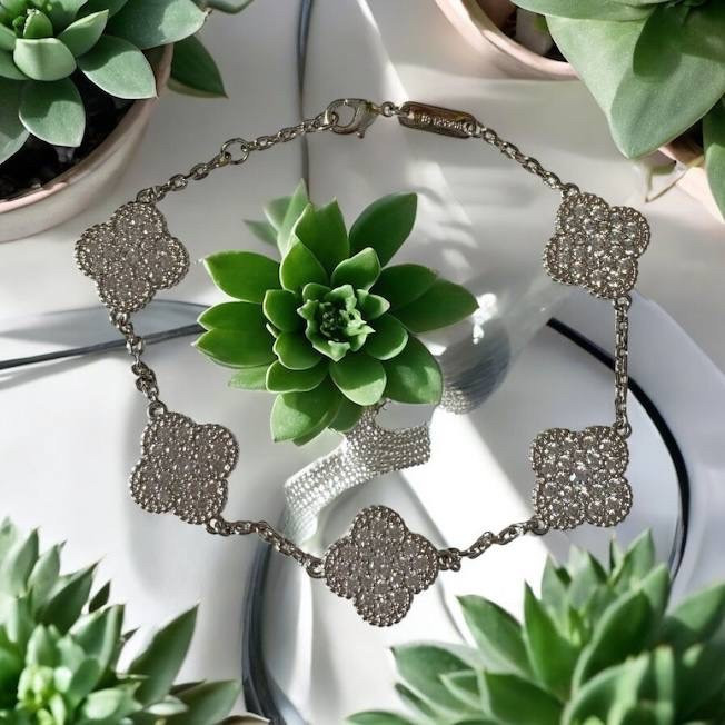 Браслет Van Cleef цирконы посеребрение / браслет 5 клеверов Одесса - изображение 8
