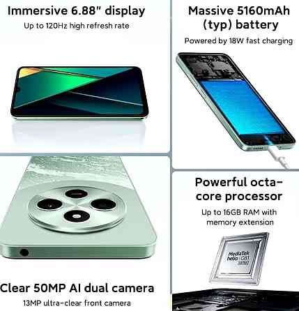 Телефон Xiaomi POCO C75 6/128Gb. Global Black NFC 5160mah 6.88