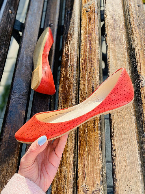 Valiente Балетки жіночі VALIENTE Шери червоні (весна-осінь, шкіра натуральна) (3453) лише 35р. Коломыя - изображение 1