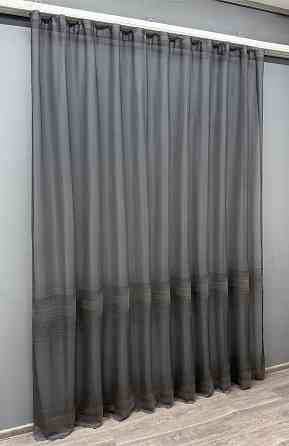 Тюль VR-Textil 1638т Greta Жаккард Графитовый 300х270 см (42-0615) Киев