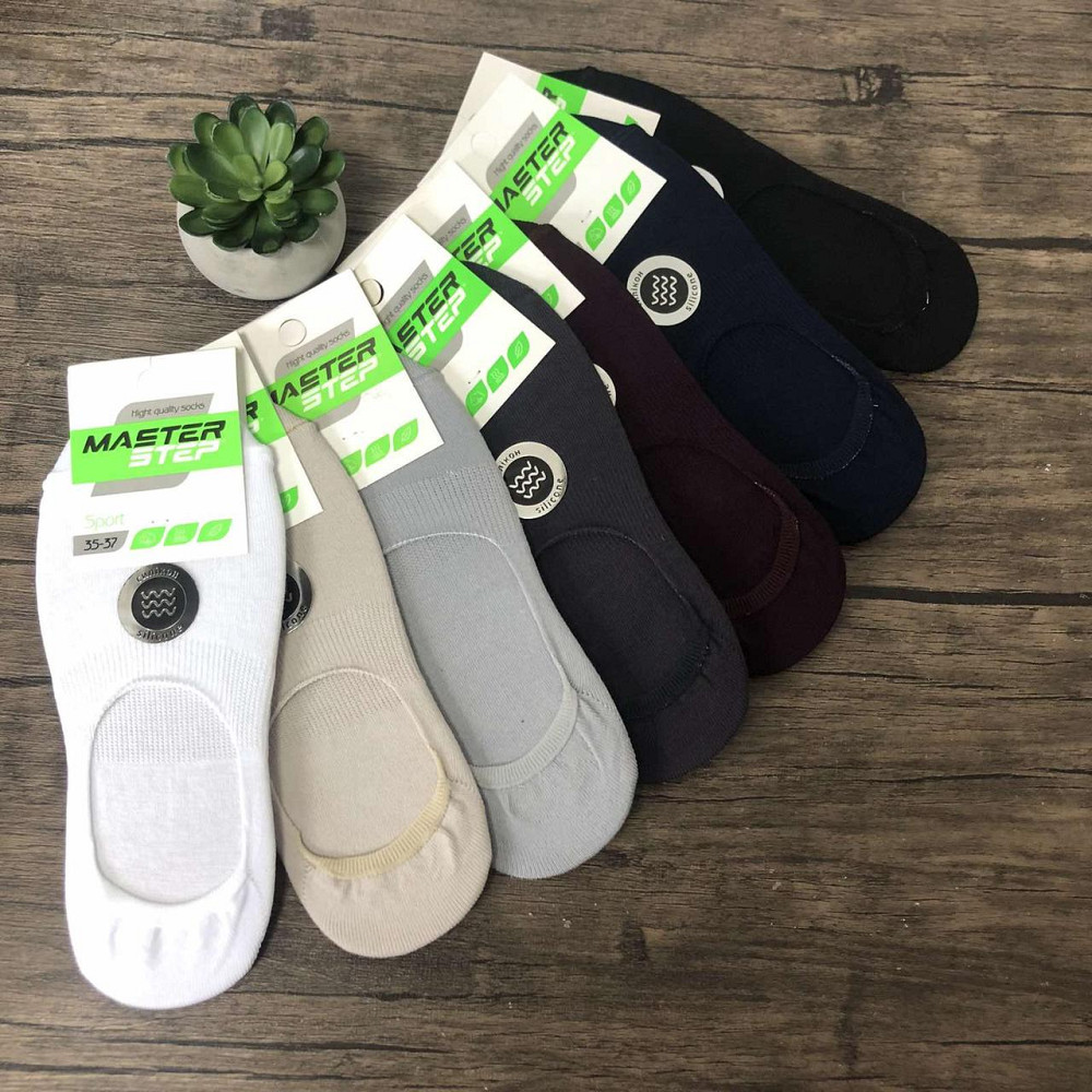 Підслідники жіночі однотонні з силіконом на п'яті Master Step 35-39 арт.484 у кольорах Чернівці - фото 3