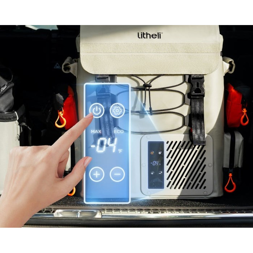 Акумуляторний холодильник-рюкзак Litheli 16л, живлення від павербанку (УМБ Litheli Power Bank 20000 mAh, 45 W в комплекті) Київ - фото 11