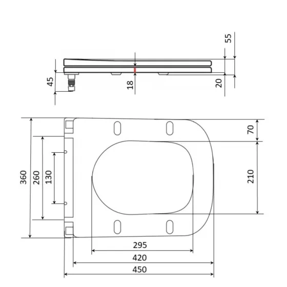 Сидіння для унітаза Qtap (Crow 520,640) з мікроліфтом Slim QT0599SC2170W Київ