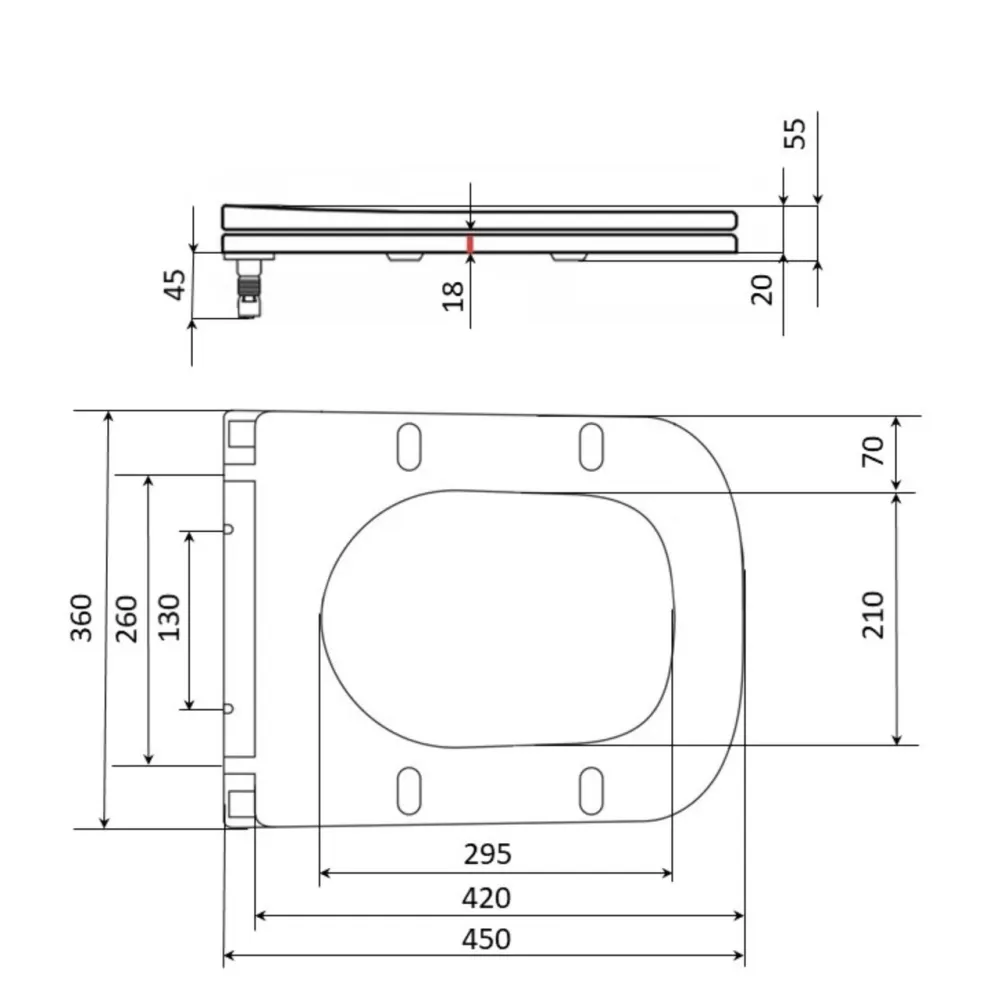Сидіння для унітаза Qtap (Crow 520,640) з мікроліфтом Slim QT0599SC2170W Київ - фото 2