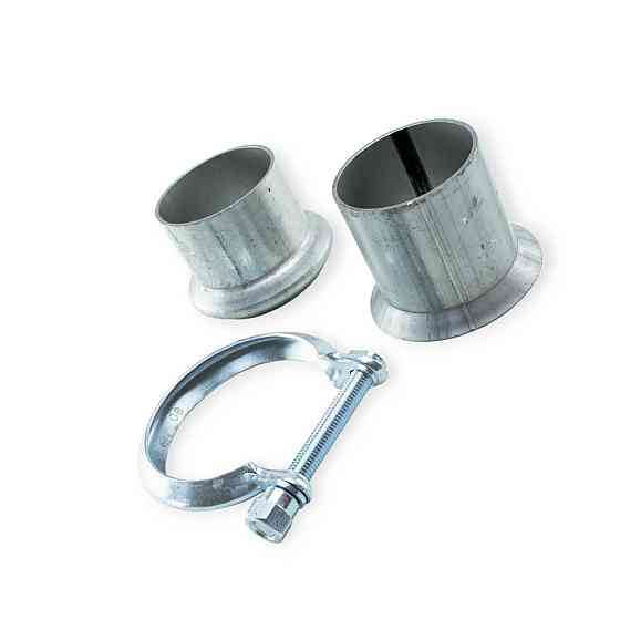 Хомут (d-61 мм) ГАЗ 2410 Волга с патрубком (2 болта) FA1 глушителя Мукачево