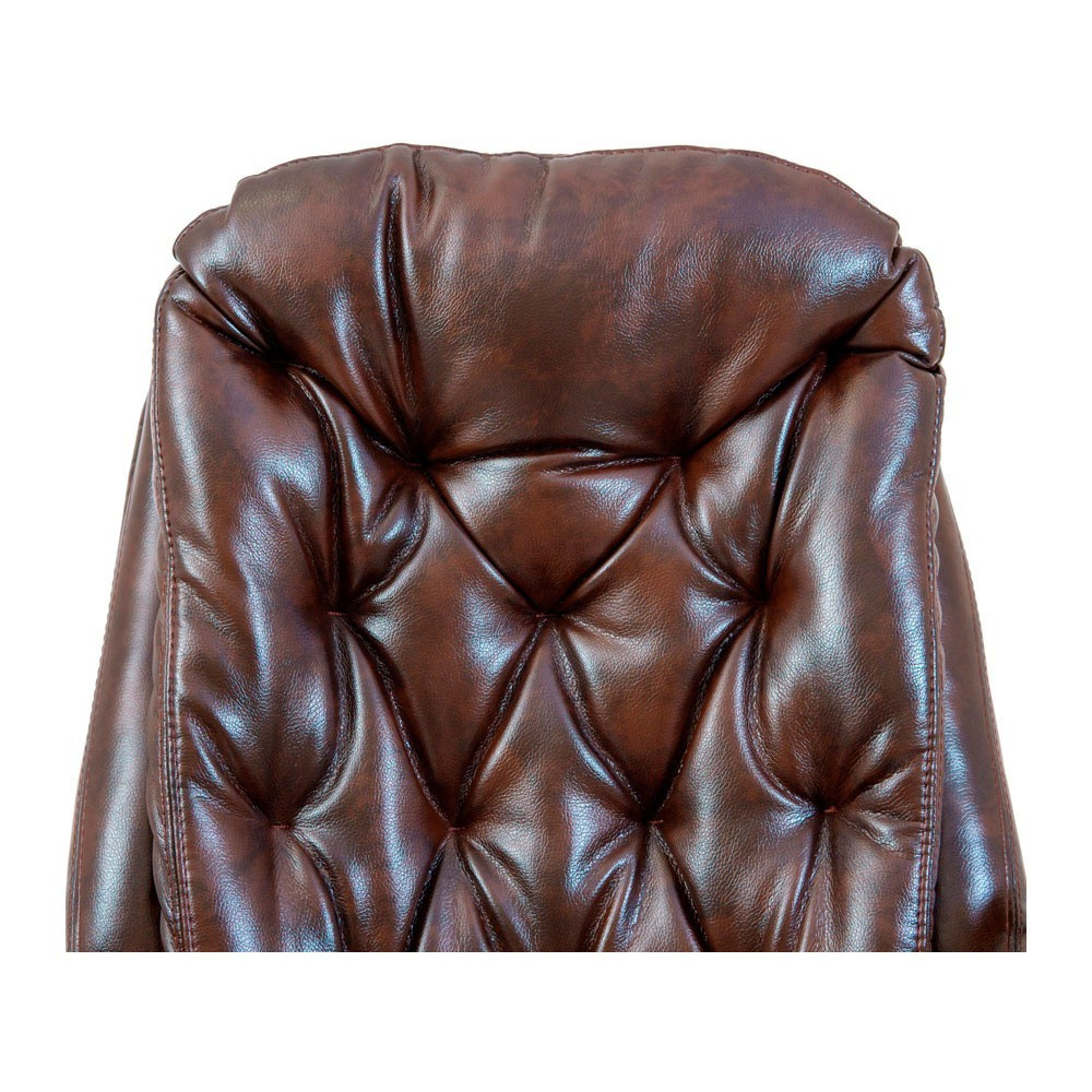 Офисное Кресло Руководителя Venice М2 AnyFix Хром Кожа Lux Темно-коричневый Киев - изображение 5