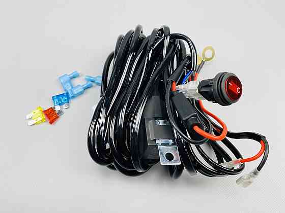 Проводка для будь-яких led фар і led bar в зборі 0-30A 3 м кабель перемикач/реле запобіжники Мукачево