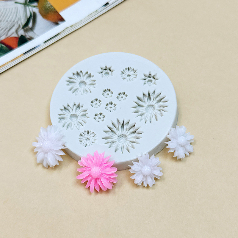 Молд силиконовый Ромашки 81 мм серый Киев - изображение 8