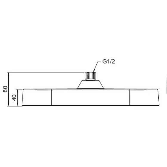 Лійка для душу стельова Koer KP-0401-01-OH 250мм   ( KR4980 ) 34273 Харків