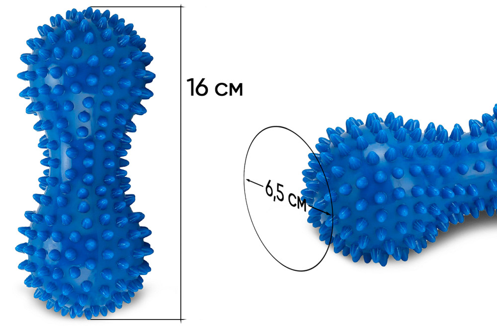 EasyFit Масажний м'ячик EasyFit Goober з шипами синій Київ - фото 4