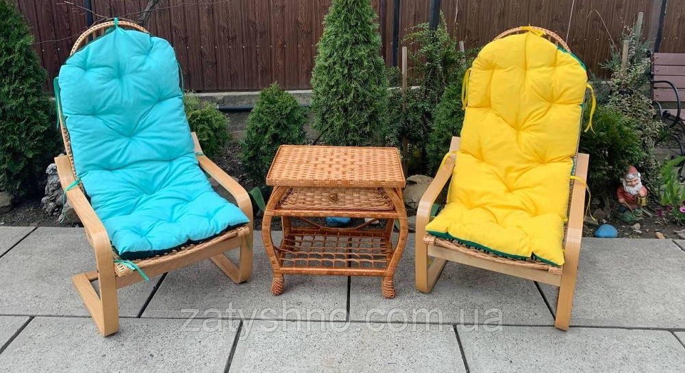 Меблі плетені з українськими подушками Київ - фото 4