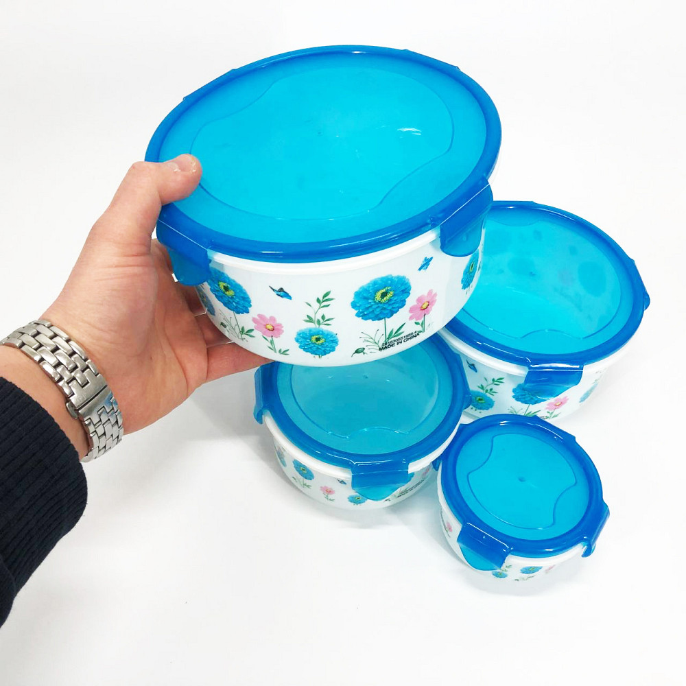 Набор пластиковых судков UNIQUE UN-1512. Цвет: голубой SK-32 Львов - изображение 5