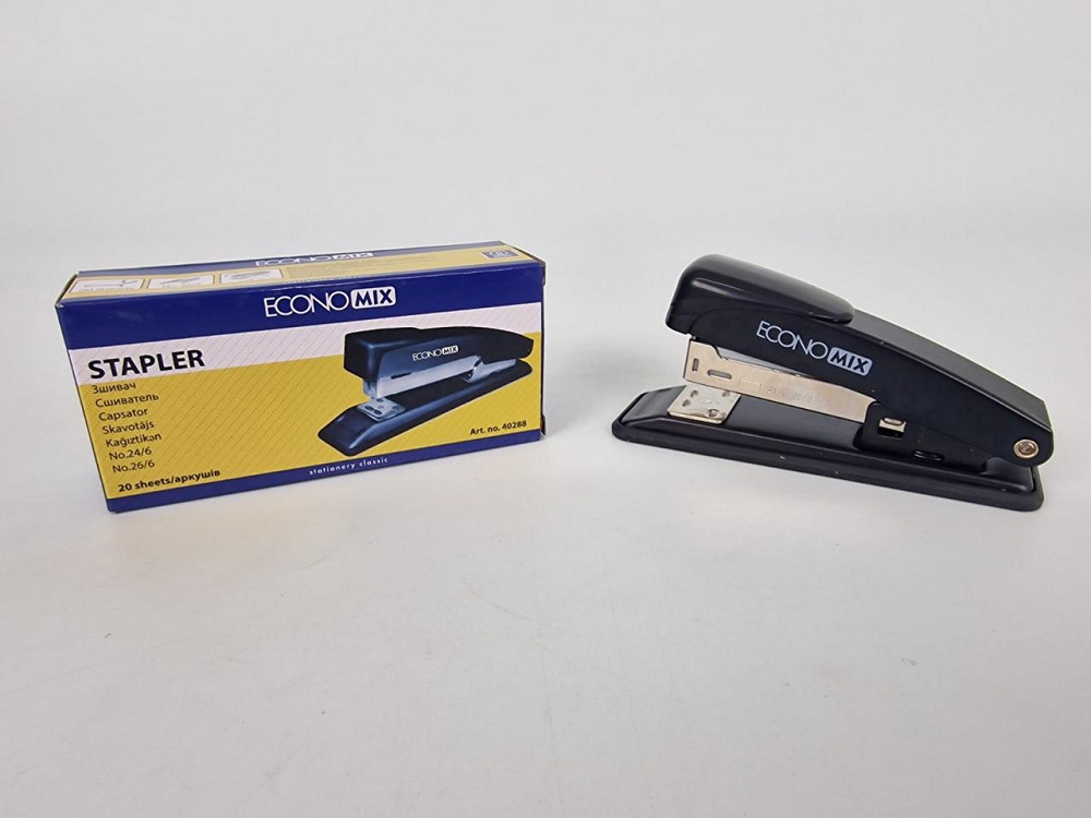 Степлер "24" Economix (40288) метал.корпус (1 шт) Харків - фото 1