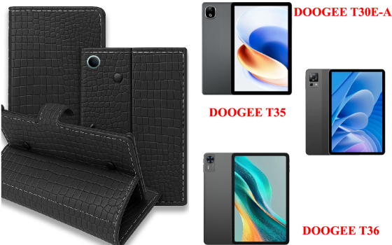 Книга-трансформер для планшета DOOGEE T30E-A, T35, T36, цвет Black Krokodil Black Киев