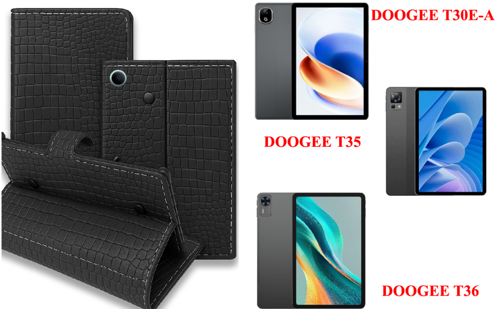 Книга-трансформер для планшета DOOGEE T30E-A, T35, T36, цвет Black Krokodil Black Киев - изображение 1