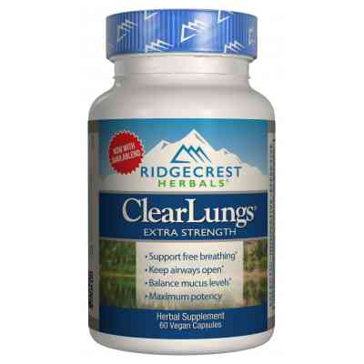 Трави Ridgecrest Herbals Комплекс для Підтримки Легких, Екстра Сила, Clear Lungs, Rid (RCH154) Вінниця