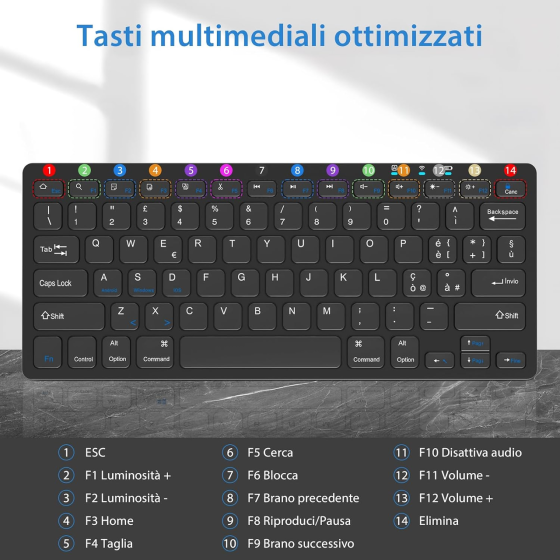 Беспроводная Bluetooth-клавиатура KBCASE для iPad, Samsung, Android, Windows, iOS, QWERTY, 10 м, тихая, черная Киев