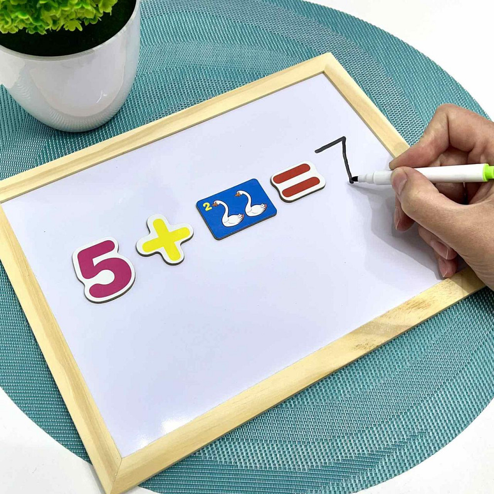 Дерев'яна іграшка Tree Toys двостороння магнітна геометричні фігури маркер (MD 0694) Чернігів - фото 5