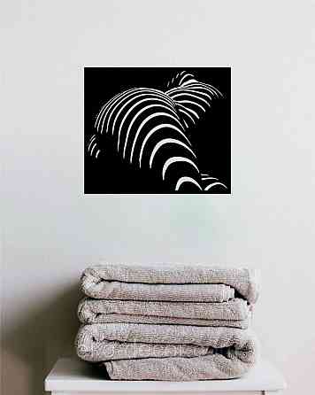 Декоративное настенное Панно «Женское Тело», Декор на стену 90*77 см, Черный Киев