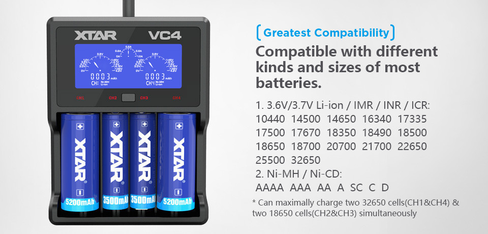 Зарядное устройство XTAR VC4 для Li-Ion аккумуляторов Винница - изображение 3