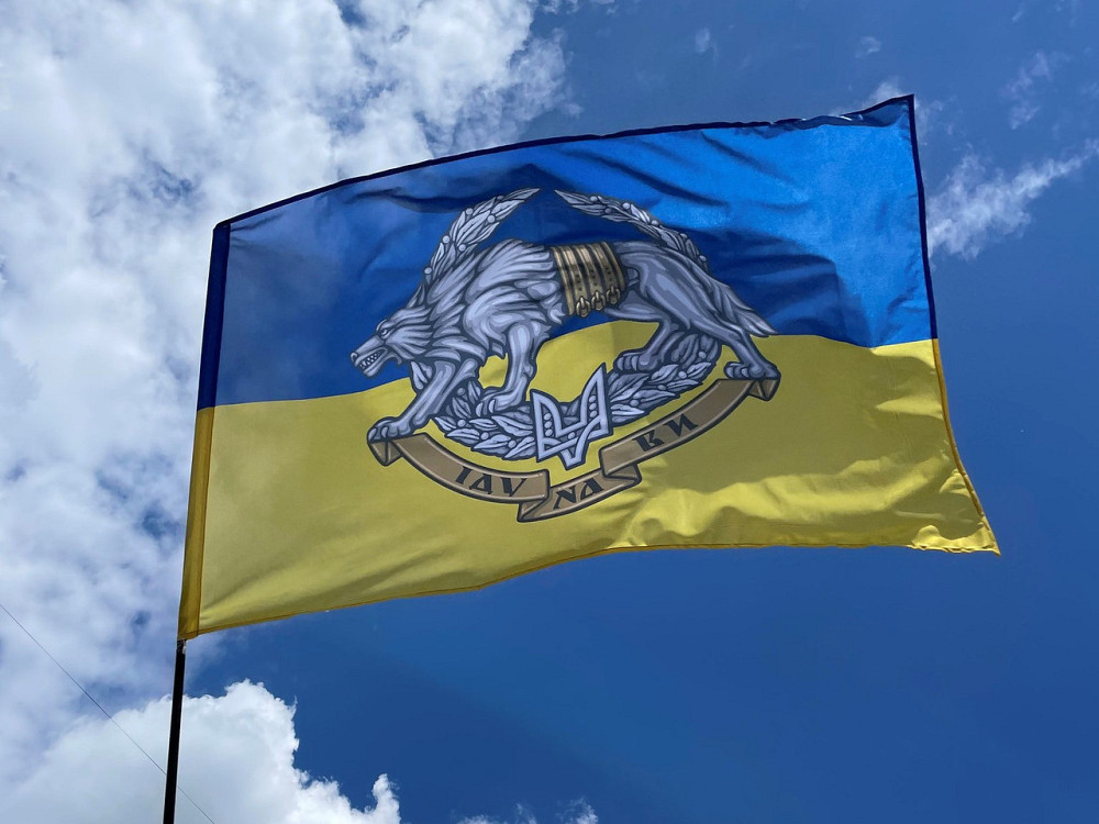 Прапор ССО з емблемою 600х900 мм Запоріжжя - фото 4
