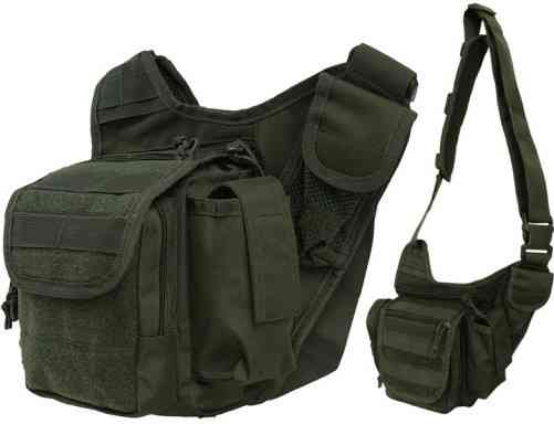 Багатофункціональна Сумка через плече 7 літрів Mil-Tec від Sturm "Molle Gray" (13726501) Olive Нововолинськ