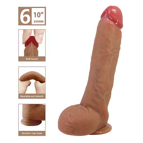 Силіконовий фалоімітатор на присосці PRETTY LOVE - Mendel 10" Super Soft Liquid Silicone Dildo, BW-008142N Sex Aura Київ