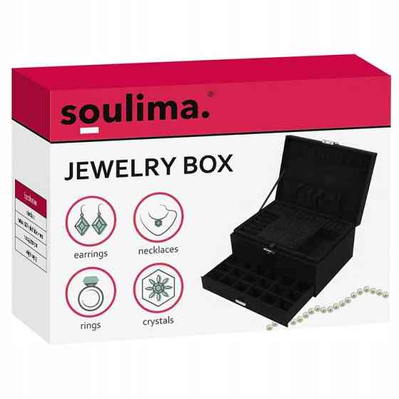 Шкатулка - футляр для хранения драгоценностей с ключом Soulima (22262) Нововолынск