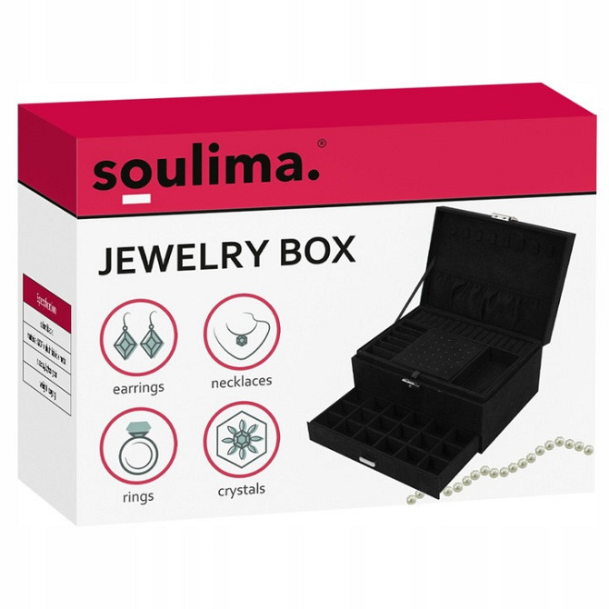 Скринька - футляр для зберігання коштовностей із ключем Soulima (22262) Нововолинськ - фото 3