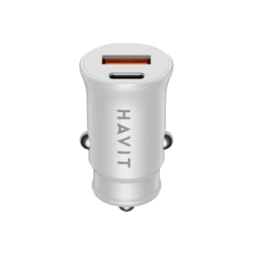 Автомобільний зарядний пристрій Havit HV-CC2022 USB+Type-C 20W білий Житомир