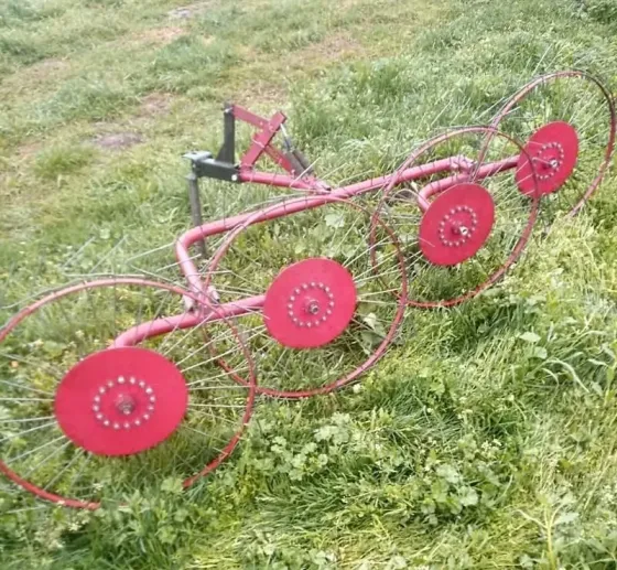 Граблі ворушилки Сонечко механічні 4-колісні граблі до мототрактора, спиці 5мм Харьков