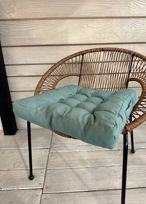 Подушка для стільців (50x50х8 см) Decorator Sawana колір сіро-блакитний 84-145 Київ - фото 2