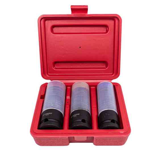 Набір головок ударних глибоких тонкостінних в захисному кожусі 3 пр.1/2" 6-гранна(17,19,21мм) Forsage F-4035 Одеса