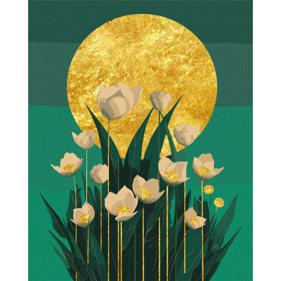 Картина по номерам Santi Квіти у місячному сяйві, 40*50 см, паталь (955263) Вінниця - фото 1