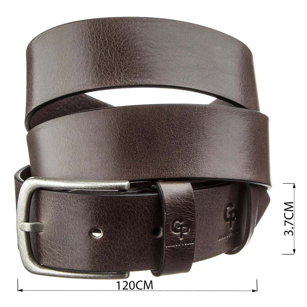 Ремінь чоловічий з круглою пряжкою Капучіно (GRANDE PELLE) Київ - фото 7