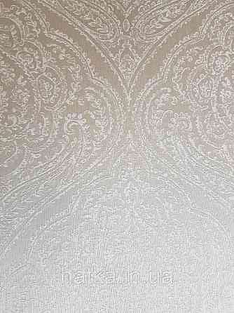 Текстильні шпалери на флізеліновій основі Cador Rasch Textil 086736 бежевий капучіно мокко з сріблом Київ