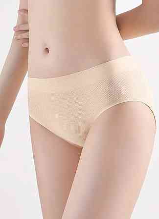 Труси з пушапом жіночі в сіточку безшовні бежевий 2XL(46р.) Київ