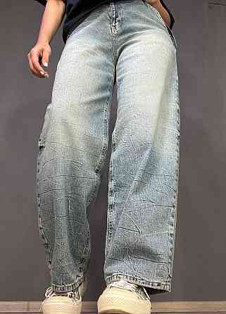 Джинсы женские I8 52428 Skater Jeans бананы высокая посадка варка с жатым эффектом косые карманы гол Одесса