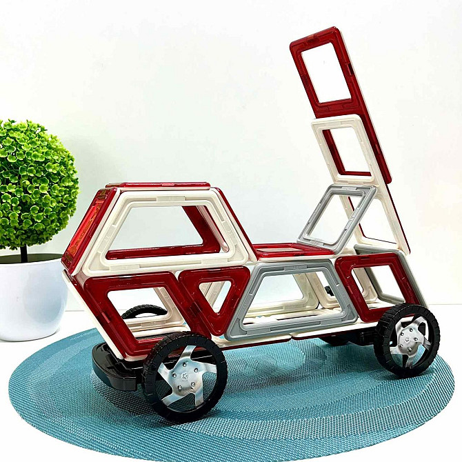 Конструктор магнітний Limo Toy Транспорт 57 деталей (KB 1015) Чернигов - изображение 2