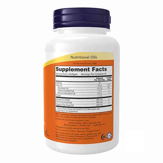 Омега 3-6-9 Now Foods Super Omega 3-6-9 1200 mg 90 гел капс Київ