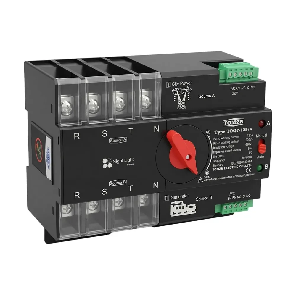 Автоматичний перемикач (АВР) під DIN-рейку з Wi-Fi TOMZN TOQ7e-125/4P 125A 4 полюси (51-00121) Киев - изображение 12