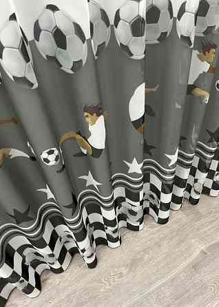 Тюль шифоновая с принтом цвет молочный с серым 1823т Киев