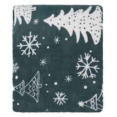 Плед Ardesto Christmas Flannel 160х200см, 100% полиэстер, елочки (ART0128PB) Винница